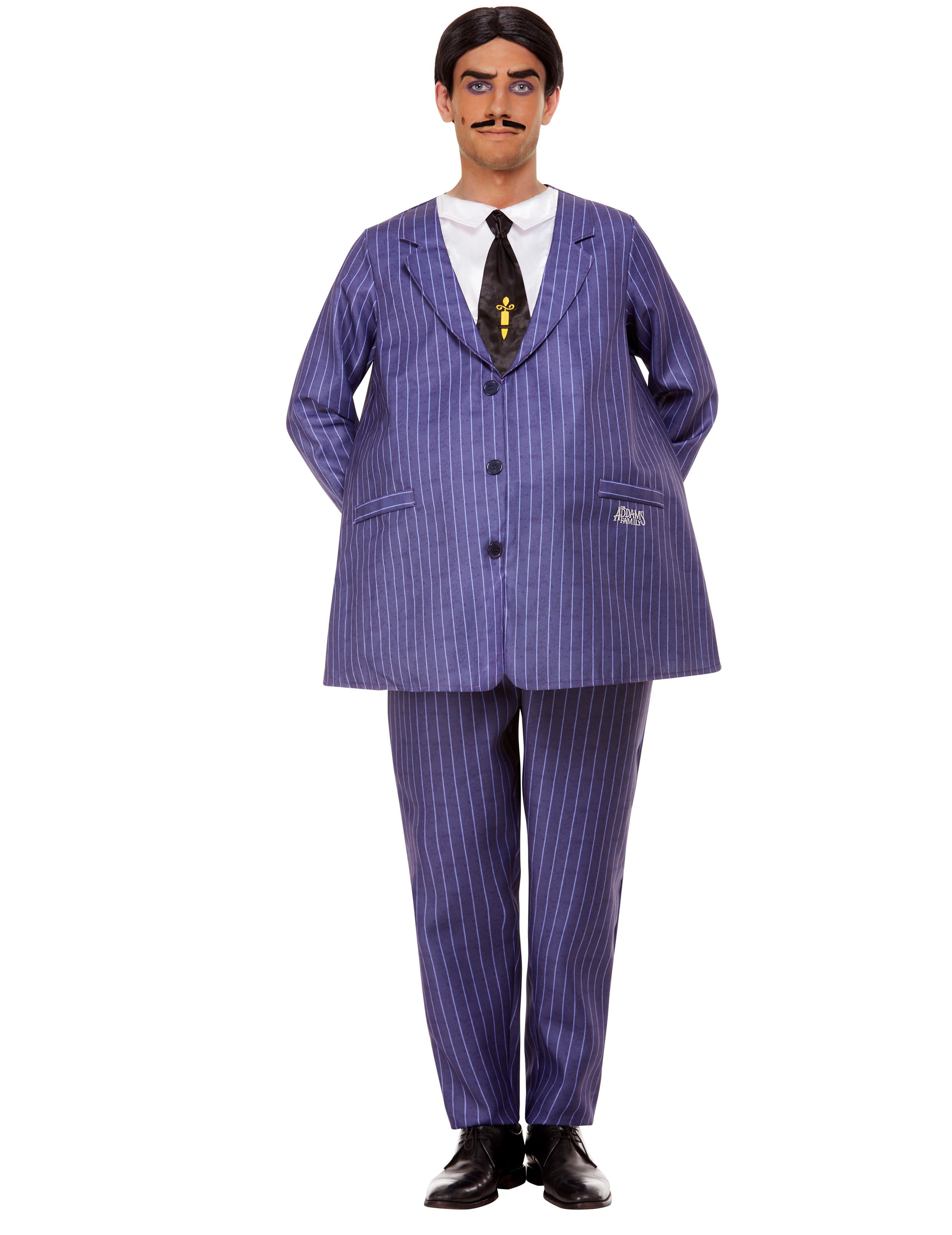 Offizielles Gomez-Herrenkostüm Addams Family violett-schwarz-weiß Offizielles Gomez-Herrenkostüm Addams Family violett-schwarz-weiß von SMIFFY'S