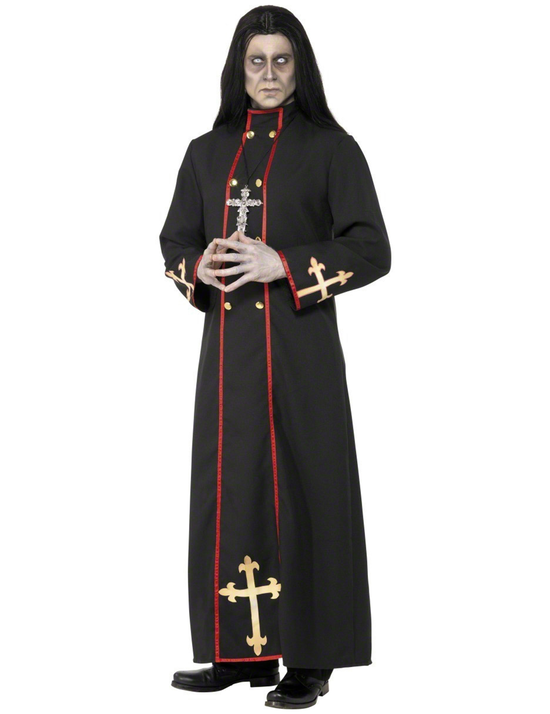 Pfarrer des Todes Halloween-Herrenkostüm schwarz-rot-gelb Pfarrer des Todes Halloween-Herrenkostüm schwarz-rot-gelb von SMIFFY'S
