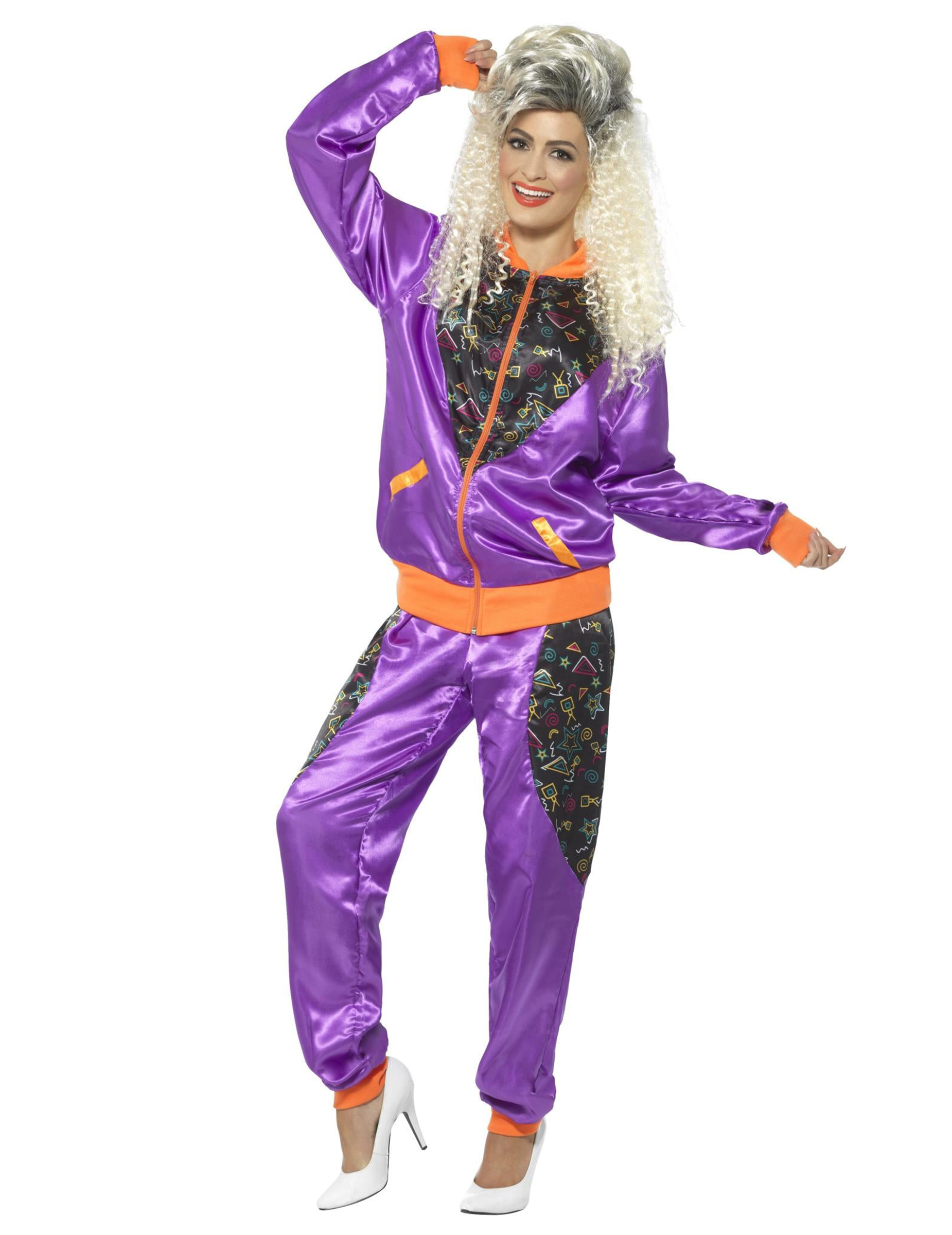Retro Jogging-Damenkostüm lila Retro Jogging-Damenkostüm lila von SMIFFY'S