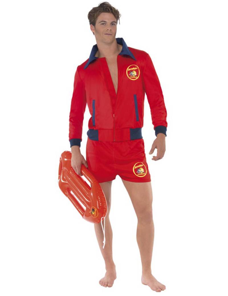 Rettungsschwimmer-Kostüm Baywatch-Lizenzkostüm rot von SMIFFY'S