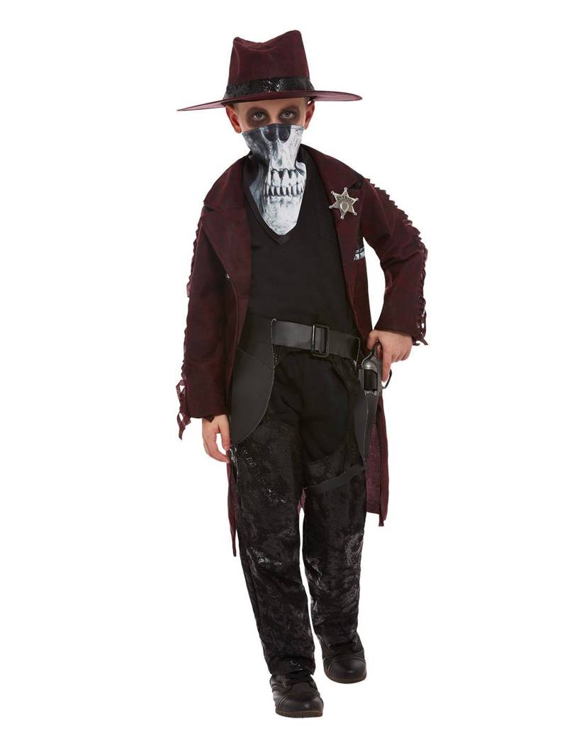 Schauriges Cowboy-Kostüm für Jungen Halloweenkostüm rot-schwarz von SMIFFY'S