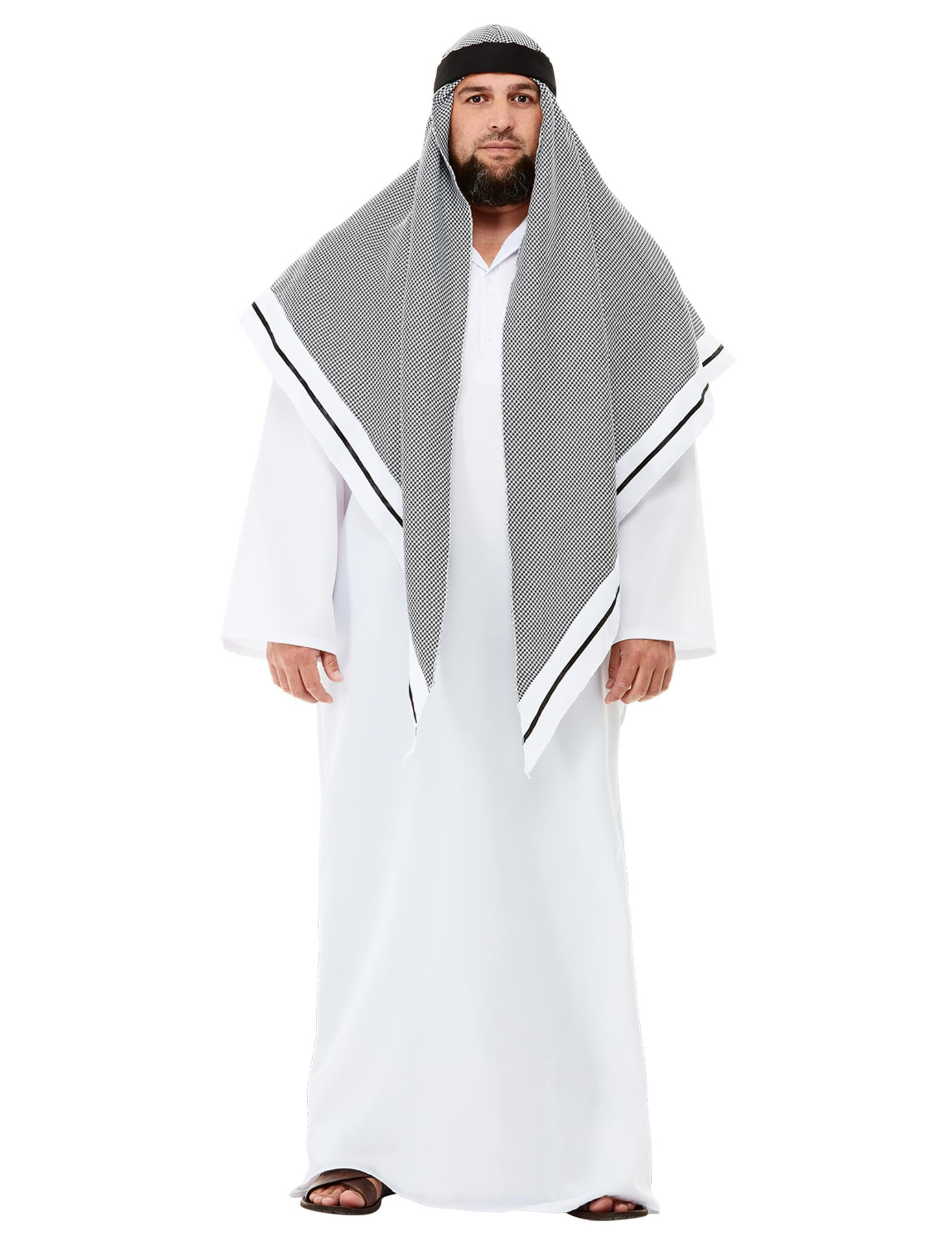 Scheich-Kostüm für Herren Faschingskostüm weiss-grau Scheich-Kostüm für Herren Faschingskostüm weiss-grau von SMIFFY'S