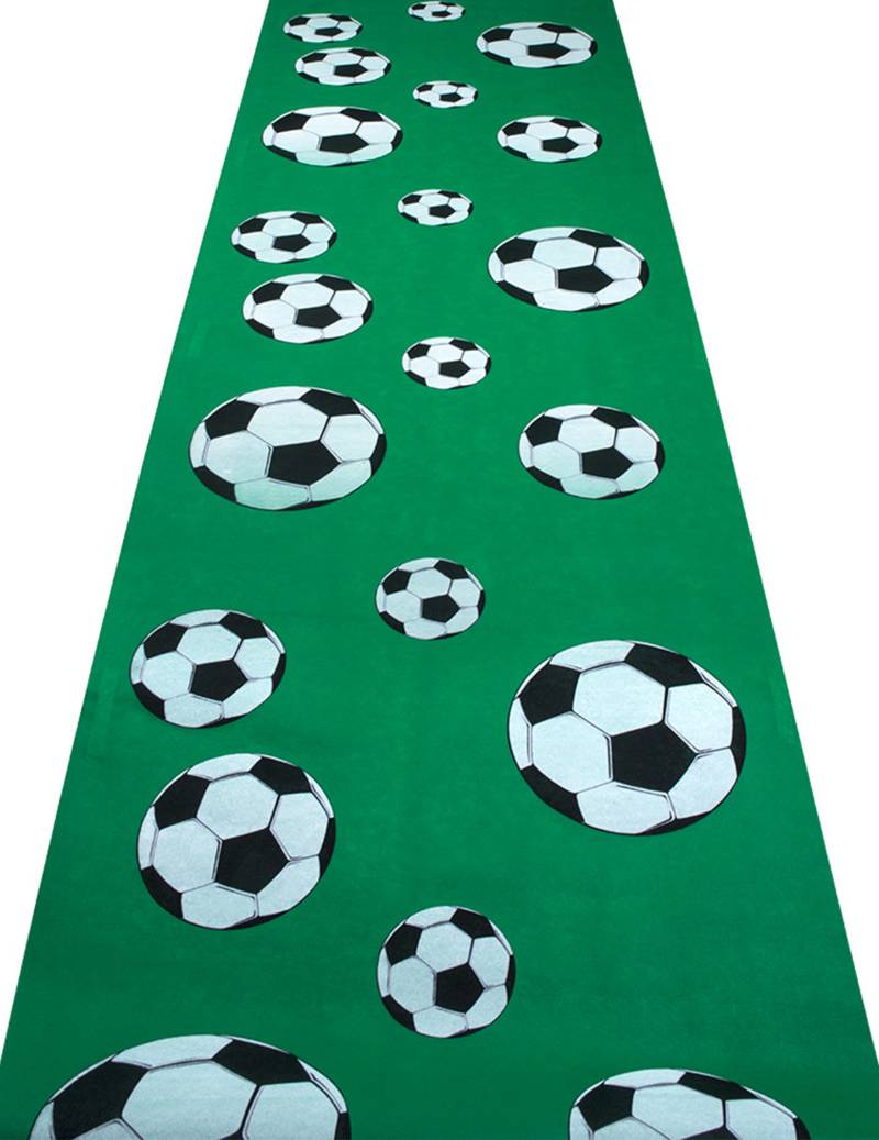 Fussball-Tisch-Läufer grün-schwarz-weiss 450x60cm von BOLAND BV
