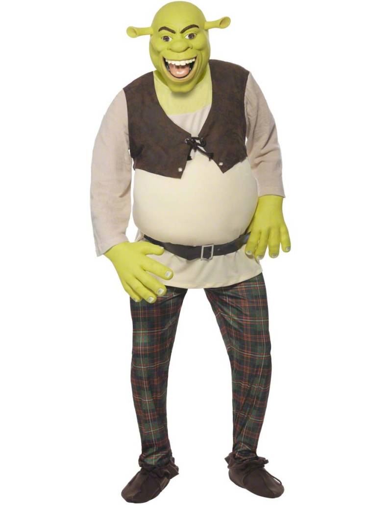 Shrek Comic Lizenz Film Kostüm grün-beige-braun von SMIFFY'S