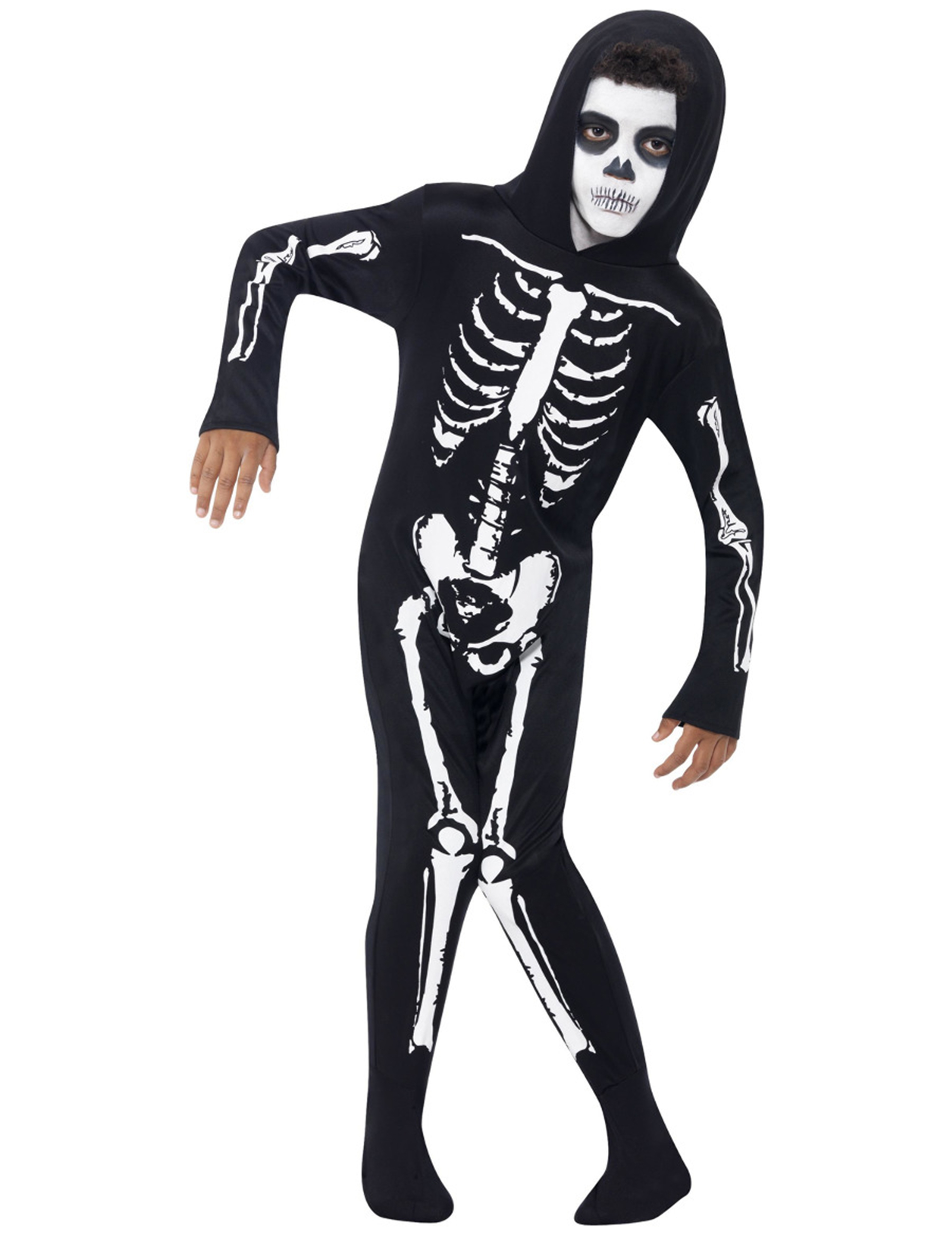 Skelett-Overall Halloween-Kostüm für Jungen schwarz-weiss Skelett-Overall Halloween-Kostüm für Jungen schwarz-weiss von SMIFFY'S