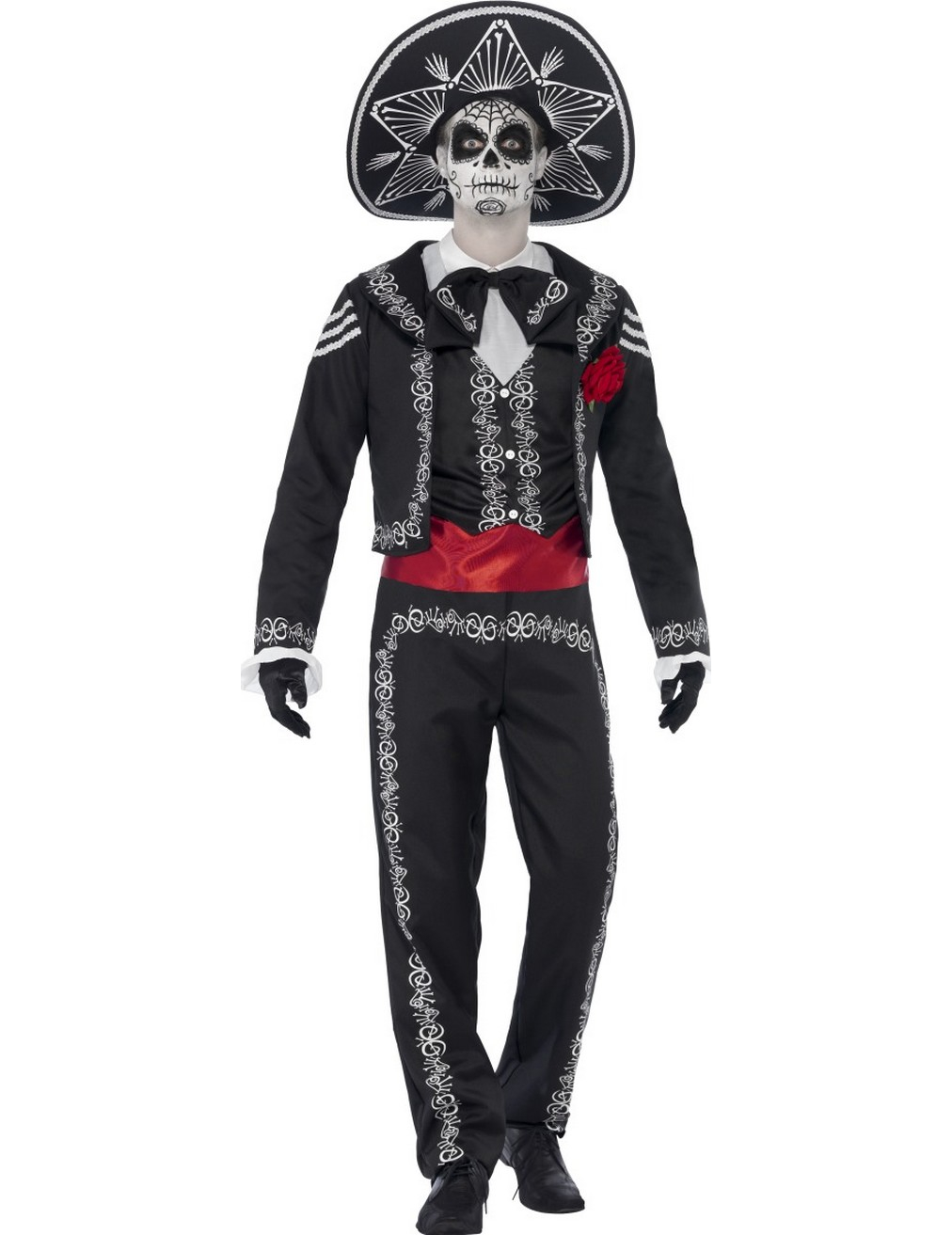 Tag der Toten Sugar Skull Bräutigam Kostüm schwarz-rot Tag der Toten Sugar Skull Bräutigam Kostüm schwarz-rot von SMIFFY'S