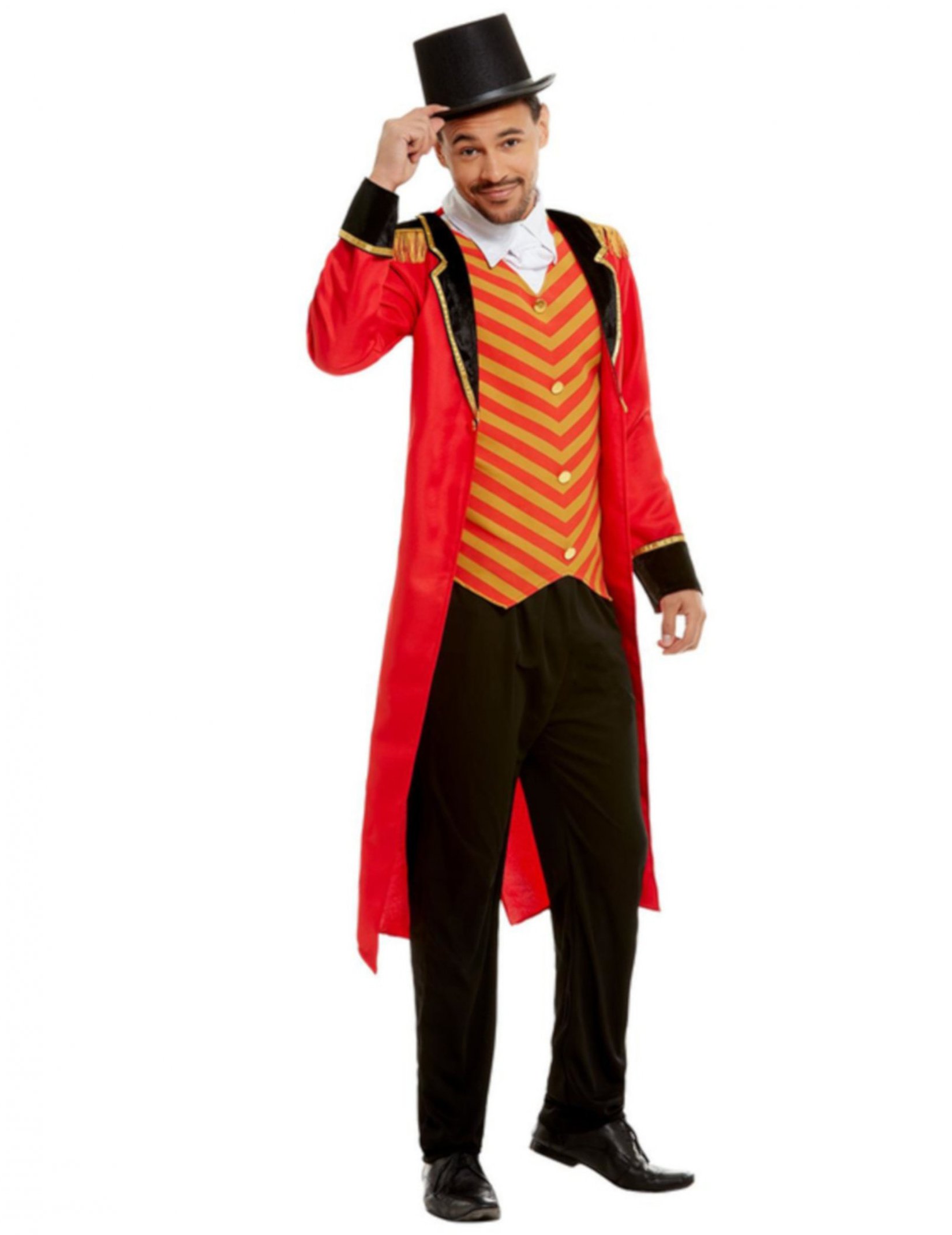 Zirkusdirektor-Kostüm für Herren Faschingskostüm schwarz-rot von SMIFFY'S