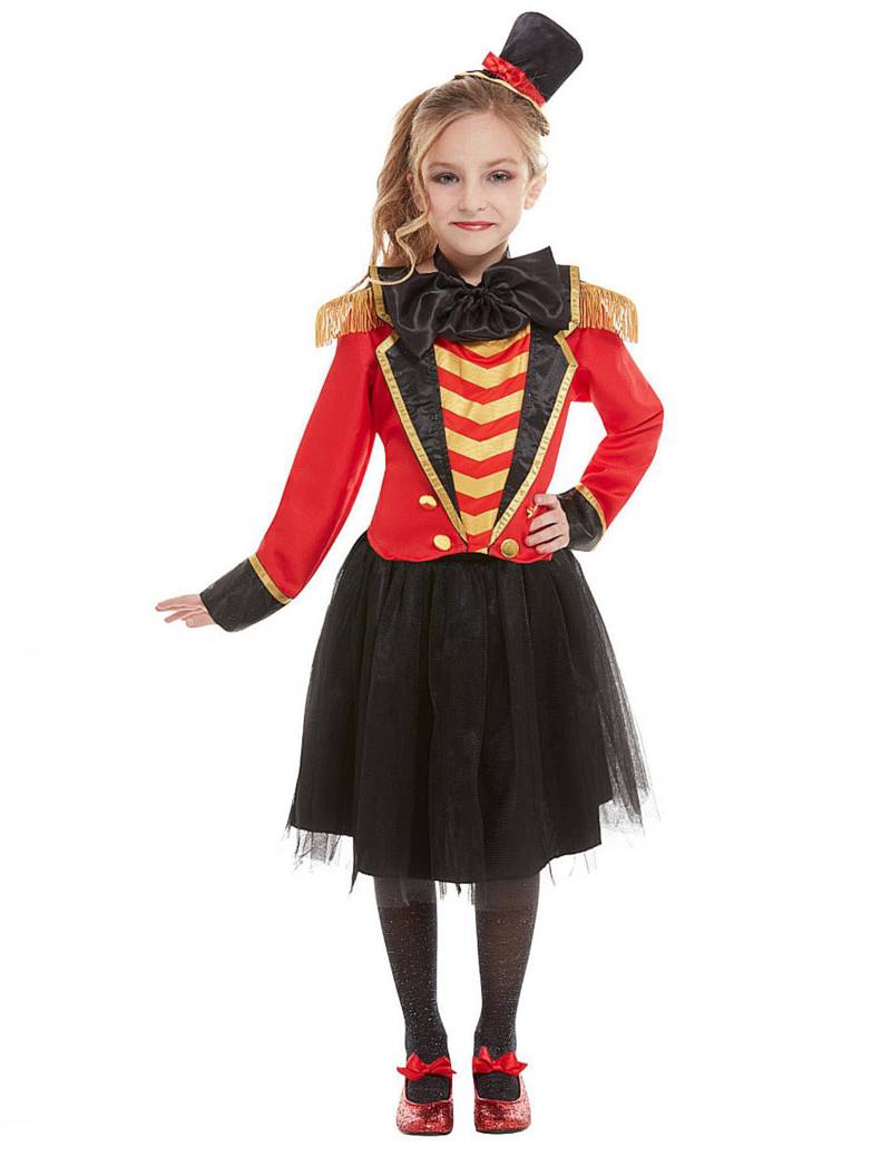 Zirkusdirektor-Kostüm für Mädchen Dompteur rot-gold-schwarz von SMIFFY'S