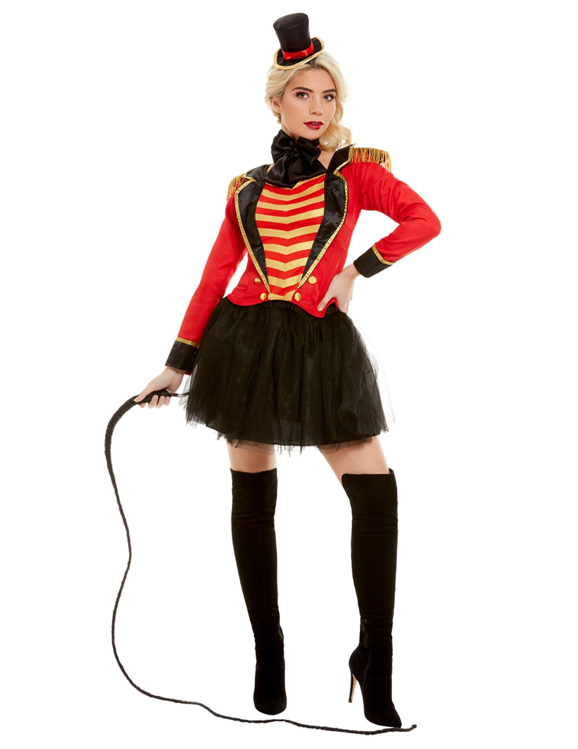 Zirkusdirektorin-Kostüm für Damen Faschingskostüm rot-schwarz-gold Zirkusdirektorin-Kostüm für Damen Faschingskostüm rot-schwarz-gold von SMIFFY'S