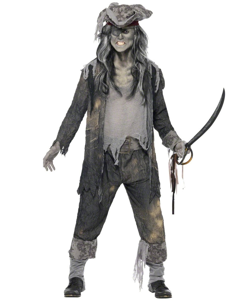 Zombie Geister Pirat Halloween Kostüm grau Zombie Geister Pirat Halloween Kostüm grau von SMIFFY'S