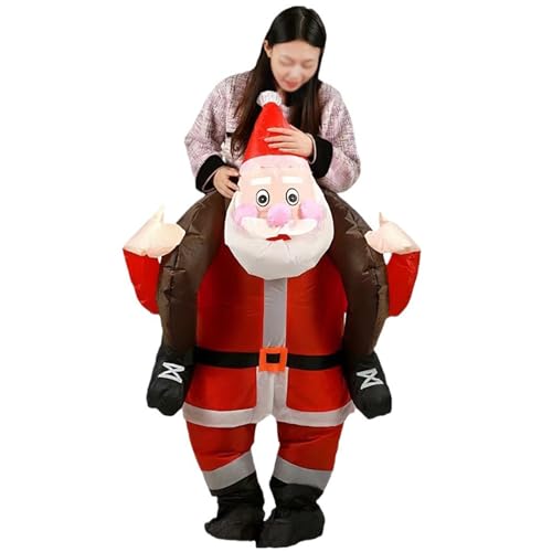 SMINNG Aufblasbares Weihnachtsmann-Kostüm, Lustiger Aufblasbarer Anzug Für Männer Und Frauen, Weihnachtsmann-Kostüm Für Erwachsene von SMINNG