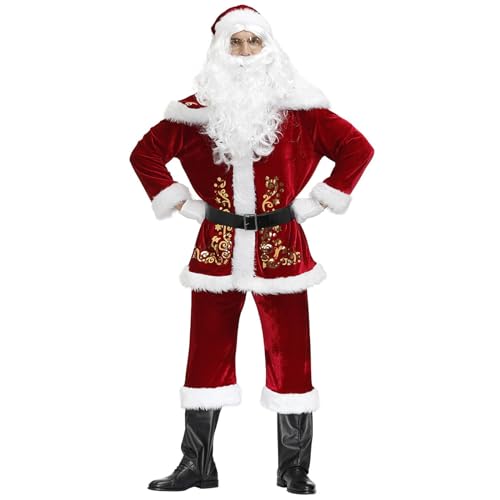 SMINNG Weihnachtsmann-Kostüme Für Herren, Weihnachtskostüme Für Herren, Weihnachtsmann-Anzüge, COS-Weihnachtsanzüge 3XL von SMINNG