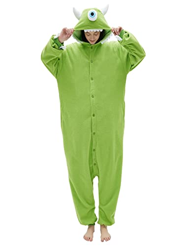 SMITHROAD Jumpsuit Tier Karton Fasching Halloween Kostüm Sleepsuit Cosplay Fleece-Overall Pyjama Schlafanzug Erwachsene Unisex Nachtwäsche Monster XL von SMITHROAD