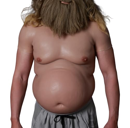 SMITIZEN Silikon Bier Bauch Anzug Plus Fett Anzug Gefälschte Realistische Große Gepolsterte Obere Bodysuit Kostüm Dress Up Halloween Cosplay (Kaukasisch) von SMITIZEN