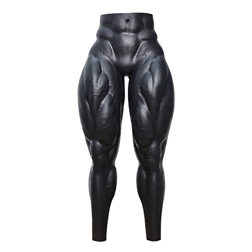 SMITIZEN Silikon Muskel Pants Männliche Beine Realistisch Männlich Fake Muskel Kostüm Für Cosplay Karneval Stolz Parade Halloween (Schwarz) von SMITIZEN