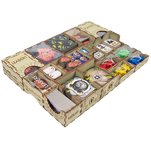 SMONEX Brettspiel-Organizer für Lost Ruins of Arnak, Expedition Leaders, Solo Mini und Alle Promo-Karten - Spielorganisation, Einfache Einrichtung, 1-4 Spieler, Ab 15 Jahren von SMONEX