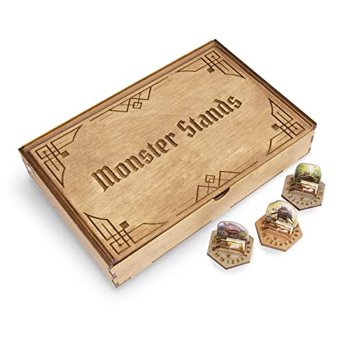 SMONEX Monster-Ständer 30 Stück Kompatibel mit dem Brettspiel Gloomhaven - Brettspiel Ständer mit Lebenspunkte Tracker für Normale und Elite Monster von SMONEX