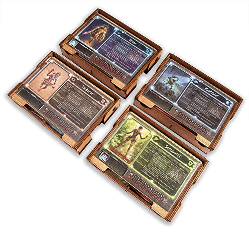 Smonex Holz-Charakterkasten und Spielertablett kompatibel mit Gloomhaven Brettspiel - Spielorganisation, Speicherung und Speicherung von Spielerergebnissen mit Spielerbrett - 4 Stück Smonex Holz-Charakterkasten und Spielertablett kompatibel mit Gloomhaven Brettspiel - Spielorganisation, Speicherung und Speicherung von Spielerergebnissen mit Spielerbrett - 4 Stück von SMONEX