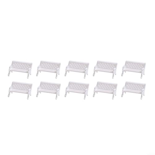 Mini-Parkstühle aus Kunststoff, perfekte Ergänzung für Puppenhäuser und kreative Gartenprojekte, erhältlich in Großpackung (S, 10 Stück) von SMZhomeone