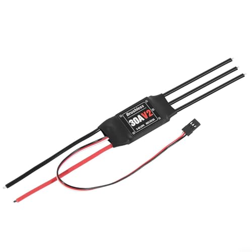SMZhomeone Brushless ESC 2-4S 30A mit 5V2A UBEC RC Präzises Bremssystem Drei verschiedene Start-Modi für verschiedene Stile und Vorlieben (A) von SMZhomeone