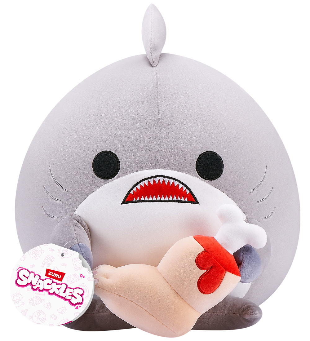 Snackles Kuscheltier - 20 cm - Der Hai Finn m. Bein - SNACKLES - One Size - Kuscheltiere von SNACKLES