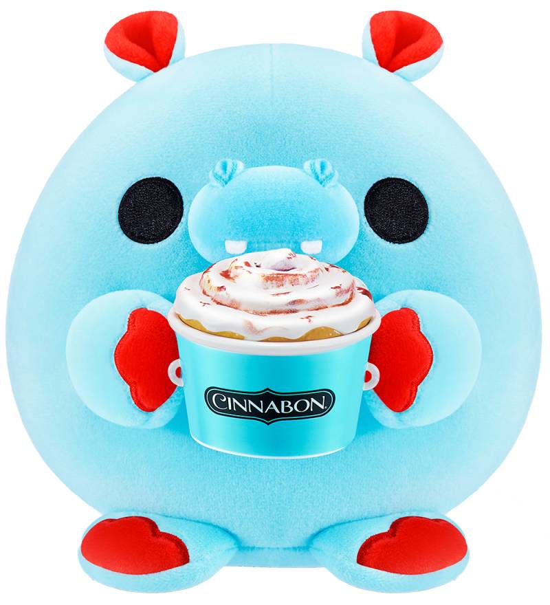 Snackles Kuscheltier - 35 cm - Hugh das Nilpferd m. Cinnabon - SNACKLES - One Size - Kuscheltiere von SNACKLES