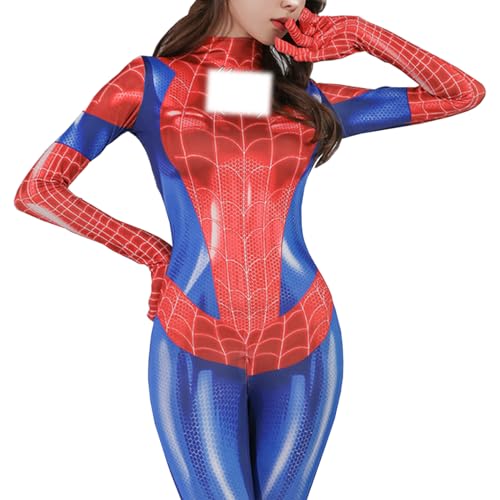 SNOMYRS Sexy Cosplay Spinne Kostüm Frauen Super Hero Outfits Jumpsuit Plus GrößE FüR Halloween Karneval Party von SNOMYRS