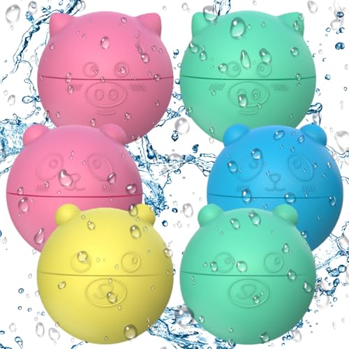 6 Stück Wasserbomben Selbstschließend,Wasserbomben Wiederverwendbar,Magnetische Wasserbomben in den Stilen Ferkel,Bär und Panda,Einfach Aufzubewahren und zu Tragen,für Wasserparty,Strand,Schwimmpool 6 Stück Wasserbomben Selbstschließend,Wasserbomben Wiederverwendbar,Magnetische Wasserbomben in den Stilen Ferkel,Bär und Panda,Einfach Aufzubewahren und zu Tragen,für Wasserparty,Strand,Schwimmpool von SNONESIY