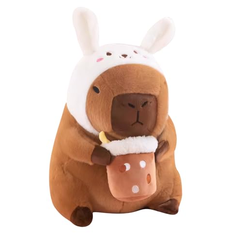 SNONESIY Capybara Kuscheltier Plüsch Capybara Stofftier Wasserschwein Kuscheltier 30 cm Braun von SNONESIY