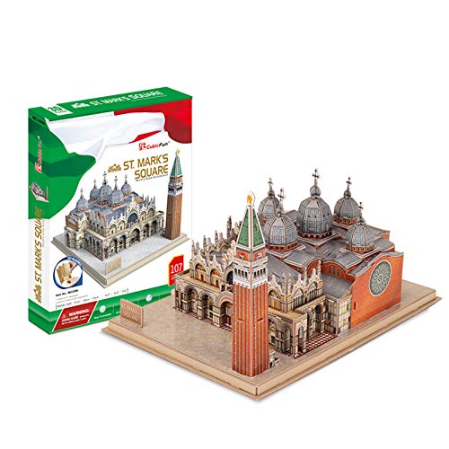 3D Puzzles, MC209 Piazza San Marco, Venedig DIY Building Model Kits Geschenk und Souvenir für Erwachsene und Kinder, 107 Stück 3D Puzzles, MC209 Piazza San Marco, Venedig DIY Building Model Kits Geschenk und Souvenir für Erwachsene und Kinder, 107 Stück von SNOWER