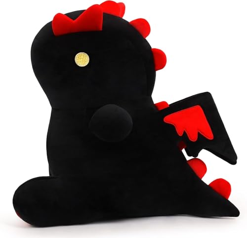 SNOWOLF 25cm Nette Dinosaurier Plüsch Spielzeug Weiche Plüsch Figur Spielzeug, Dino gefüllte Tier Puppen, Plüsch Kissen für Geburtstagsgeschenke für Kinder Mädchen Jungen, schwarz SNOWOLF 25cm Nette Dinosaurier Plüsch Spielzeug Weiche Plüsch Figur Spielzeug, Dino gefüllte Tier Puppen, Plüsch Kissen für Geburtstagsgeschenke für Kinder Mädchen Jungen, schwarz von SNOWOLF