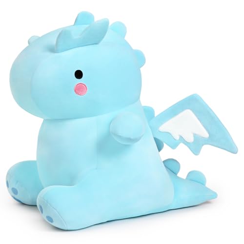 SNOWOLF 40cm Nette Dinosaurier Plüsch Spielzeug Weiche Plüsch Figur Spielzeug, Dino gefüllte Tier Puppen, Plüsch Kissen für Geburtstagsgeschenke für Kinder Mädchen Jungen, blau SNOWOLF 40cm Nette Dinosaurier Plüsch Spielzeug Weiche Plüsch Figur Spielzeug, Dino gefüllte Tier Puppen, Plüsch Kissen für Geburtstagsgeschenke für Kinder Mädchen Jungen, blau von SNOWOLF