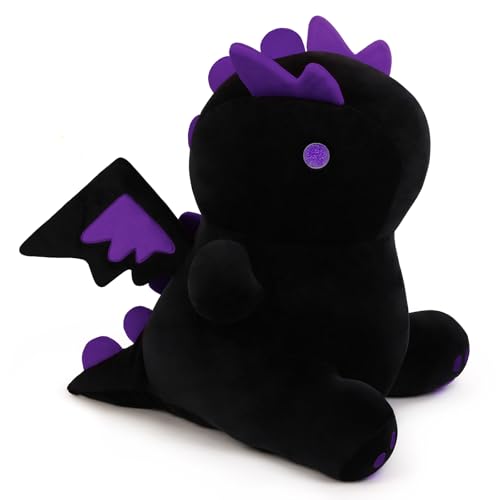 SNOWOLF 40cm Nette Dinosaurier Plüsch Spielzeug Weiche Plüsch Figur Spielzeug, Dino gefüllte Tier Puppen, Plüsch Kissen für Geburtstagsgeschenke für Kinder Mädchen Jungen, schwarz SNOWOLF 40cm Nette Dinosaurier Plüsch Spielzeug Weiche Plüsch Figur Spielzeug, Dino gefüllte Tier Puppen, Plüsch Kissen für Geburtstagsgeschenke für Kinder Mädchen Jungen, schwarz von SNOWOLF