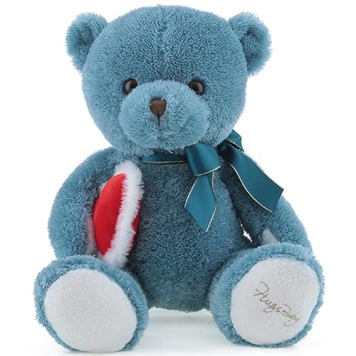 SNOWOLF Bear Plüschtier Squishy Plüschtiere Weiche Stuff Kuscheltier Entzückende Umarmungskissen für Kinder (30cm, blau) von SNOWOLF