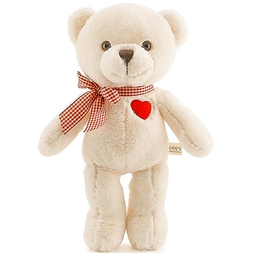 SNOWOLF BelleBear Plüschtier Lange Kissen Große Squishy Plüschtiere Soft Kawaii Stuff Kuscheltier Entzückende Umarmungskissen für Kinder (50cm, weiß) von SNOWOLF