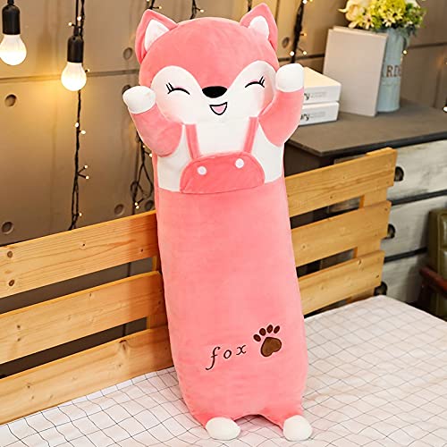 SNOWOLF Fuchs langes Plüschkissen niedliches Tier Plüschtier-Spielzeug weiches Seitenschläferkissen zum Umarmen Geschenk für Kinder und Familie (90cm,Fuchs) von SNOWOLF
