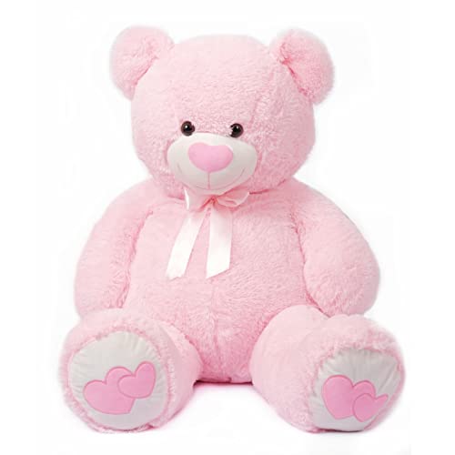 SNOWOLF Riesen XXL Teddybär Plüsch Kuschelbär Plüschbär mit Knopfaugen 110cm, Groß Weiches Teddy Bear Stofftier Geschenk am Geburtstag, Valentinstag oder Weihnachten 1.1m, rosa SNOWOLF Riesen XXL Teddybär Plüsch Kuschelbär Plüschbär mit Knopfaugen 110cm, Groß Weiches Teddy Bear Stofftier Geschenk am Geburtstag, Valentinstag oder Weihnachten 1.1m, rosa von SNOWOLF