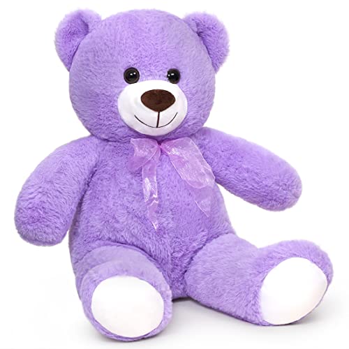 SNOWOLF Teddybär Plüsch Kuschelbär Plüschbär mit Knopfaugen Weiches Nette Bär Puppe Tier Spielzeug Geschenk für Kinder Jungen Mädchen am Geburtstag Weihnachten Valentinstag 40m, Lila SNOWOLF Teddybär Plüsch Kuschelbär Plüschbär mit Knopfaugen Weiches Nette Bär Puppe Tier Spielzeug Geschenk für Kinder Jungen Mädchen am Geburtstag Weihnachten Valentinstag 40m, Lila von SNOWOLF