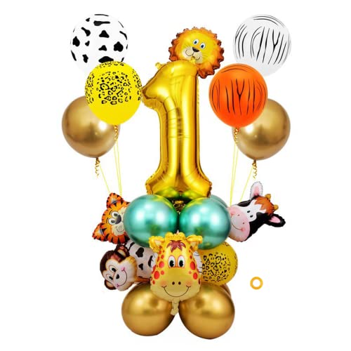 SNOWZAN 26 pcs Dschungel Geburtstag Dekoration 1 Jahr Geburtstagsdeko Jungen 1Jahr Waldtiere Geburtstag Deko 1 Jahr Safari Geburtstagsdeko 1 Jahr Safari Ballons Tier Folienballon 1. Geburtstag Junge SNOWZAN 26 pcs Dschungel Geburtstag Dekoration 1 Jahr Geburtstagsdeko Jungen 1Jahr Waldtiere Geburtstag Deko 1 Jahr Safari Geburtstagsdeko 1 Jahr Safari Ballons Tier Folienballon 1. Geburtstag Junge von SNOWZAN