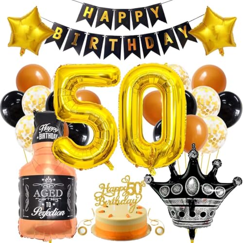 SNOWZAN 50 Geburtstag Deko Mann Frauen Schwarz Gold Party Deko 50 Geburtstag Männer Frauen Deko 50. Geburtstag Mann Geburtstagsdeko 50 Mann Happy Birthday Girlande Luftballon 50.geburtstag Mann Frau SNOWZAN 50 Geburtstag Deko Mann Frauen Schwarz Gold Party Deko 50 Geburtstag Männer Frauen Deko 50. Geburtstag Mann Geburtstagsdeko 50 Mann Happy Birthday Girlande Luftballon 50.geburtstag Mann Frau von SNOWZAN