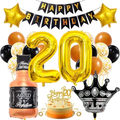 SNOWZAN Luftballon 20.geburtstag Junge Mädchen 20 Geburtstagdeko Happy Birthday Deko 20 Geburtstag Mädchen 20 Party Deko Schwarze Gold 20 Jahre Geburtstagdeko 20 Ballon Deko 20er Deko Geburtstag SNOWZAN Luftballon 20.geburtstag Junge Mädchen 20 Geburtstagdeko Happy Birthday Deko 20 Geburtstag Mädchen 20 Party Deko Schwarze Gold 20 Jahre Geburtstagdeko 20 Ballon Deko 20er Deko Geburtstag von SNOWZAN