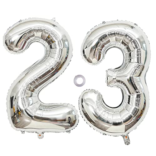 SNOWZAN Luftballon 23. Geburtstag Silber Mädchen Junge Zahl 23 Riesen Folienballon Helium Nummer 23 Luftballon Große Zahlen 23 Jahre XXL 23. Happy Birthday 32 Zoll Riese Zahl 23Geburtstag für Party SNOWZAN Luftballon 23. Geburtstag Silber Mädchen Junge Zahl 23 Riesen Folienballon Helium Nummer 23 Luftballon Große Zahlen 23 Jahre XXL 23. Happy Birthday 32 Zoll Riese Zahl 23Geburtstag für Party von SNOWZAN