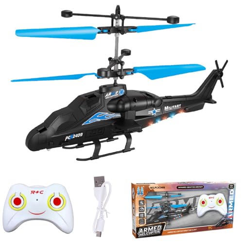 RC-Hubschrauber für Jungen, Drohne mit LED-Licht für Kinder Spielzeug ab 6 7 8 9 10+ Jahre, Infrarot-Induktionsroboter Mini Hubschrauber, Start mit Einer Taste, Fliegende Spielzeuge Jungen und Mädchen RC-Hubschrauber für Jungen, Drohne mit LED-Licht für Kinder Spielzeug ab 6 7 8 9 10+ Jahre, Infrarot-Induktionsroboter Mini Hubschrauber, Start mit Einer Taste, Fliegende Spielzeuge Jungen und Mädchen von SNZ