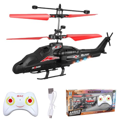 RC-Hubschrauber für Jungen, Drohne mit LED-Licht für Kinder Spielzeug ab 6 7 8 9 10+ Jahre, Infrarot-Induktionsroboter Mini Hubschrauber, Start mit Einer Taste, Fliegende Spielzeuge Jungen und Mädchen RC-Hubschrauber für Jungen, Drohne mit LED-Licht für Kinder Spielzeug ab 6 7 8 9 10+ Jahre, Infrarot-Induktionsroboter Mini Hubschrauber, Start mit Einer Taste, Fliegende Spielzeuge Jungen und Mädchen von SNZ