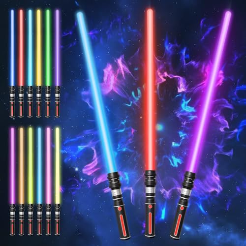 Lichtschwert 12 Farben, SOARFLY 3 Stück Laserschwert für Kinder Erwachsene, FX Lichtschwert Simulierter Filmkampf-Soundfonts für Party, Geschenk, Cosplay Lichtschwert 12 Farben, SOARFLY 3 Stück Laserschwert für Kinder Erwachsene, FX Lichtschwert Simulierter Filmkampf-Soundfonts für Party, Geschenk, Cosplay von SOARFLY
