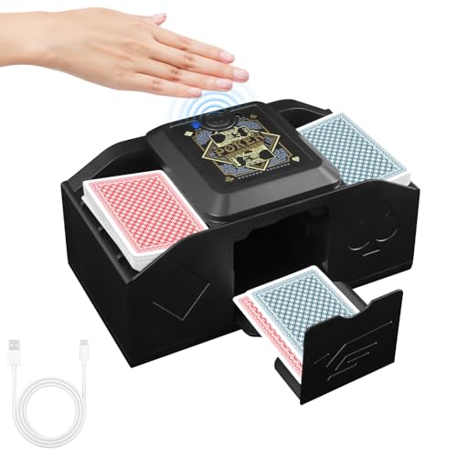 Kartenmischmaschine Elektrische, Kartenmischmaschine mit Gestensteuerung, Automatischer Kartenmischer für 1-2 Decks, Geräuscharmer Mischmaschine Karten, Card Shuffler für UNO, Poker, Skip-BO, Phase 10 Kartenmischmaschine Elektrische, Kartenmischmaschine mit Gestensteuerung, Automatischer Kartenmischer für 1-2 Decks, Geräuscharmer Mischmaschine Karten, Card Shuffler für UNO, Poker, Skip-BO, Phase 10 von SOARFLY