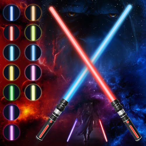 Laserschwert Lichtschwert 12 Farben, 2 Stück Llichtschwert Kinder Erwachsene, FX Laserschwert 2-in-1 Laserschwert Kinder Simulierter Filmkampf-Soundfonts für Party Geschenk, Cosplay Laserschwert Lichtschwert 12 Farben, 2 Stück Llichtschwert Kinder Erwachsene, FX Laserschwert 2-in-1 Laserschwert Kinder Simulierter Filmkampf-Soundfonts für Party Geschenk, Cosplay von SOARFLY