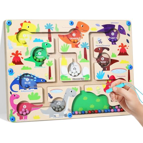 Magnetspiel Labyrinth Spielzeug, SOARFLY Montessori Magnet Spielzeug ab 3 4 5 Jahre, Magnetspiel Labyrinth Montessori Farben Lernen Schult die Logik und Feinmotorik für Mädchen Junge von SOARFLY