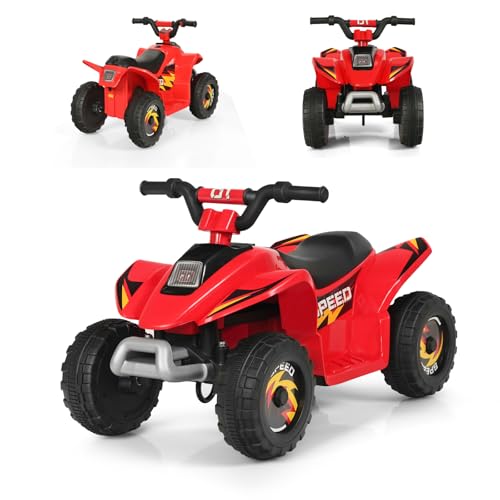 SOARS Elektroauto für Kinder, Quad für Kinder, ATV, 6 V, Vorwärts-/Rückwärtsgang, ergonomischer Sitz, rutschfeste Räder, Ladegerät inklusive, Belastung 30 kg, für Jungen & Mädchen, ab 3 Jahren, Rot SOARS Elektroauto für Kinder, Quad für Kinder, ATV, 6 V, Vorwärts-/Rückwärtsgang, ergonomischer Sitz, rutschfeste Räder, Ladegerät inklusive, Belastung 30 kg, für Jungen & Mädchen, ab 3 Jahren, Rot von SOARS