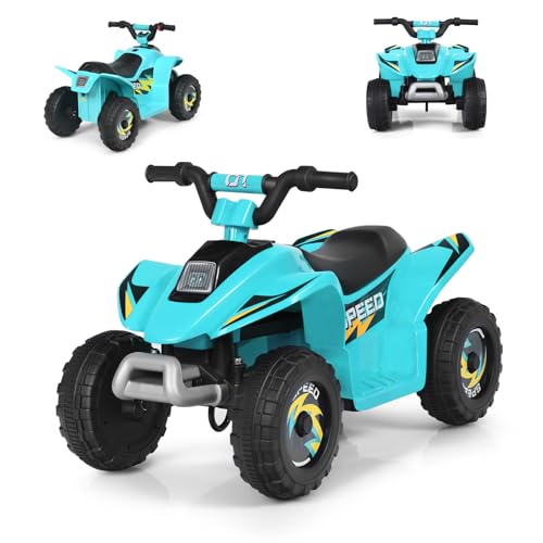 SOARS Elektroauto für Kinder, Quad für Kinder, ATV, 6 V, Vorwärts-/Rückwärtsgang, ergonomischer Sitz, rutschfeste Räder, Ladegerät inklusive, Belastung 30 kg, für Jungen & Mädchen, ab 3 Jahren, Blau SOARS Elektroauto für Kinder, Quad für Kinder, ATV, 6 V, Vorwärts-/Rückwärtsgang, ergonomischer Sitz, rutschfeste Räder, Ladegerät inklusive, Belastung 30 kg, für Jungen & Mädchen, ab 3 Jahren, Blau von SOARS